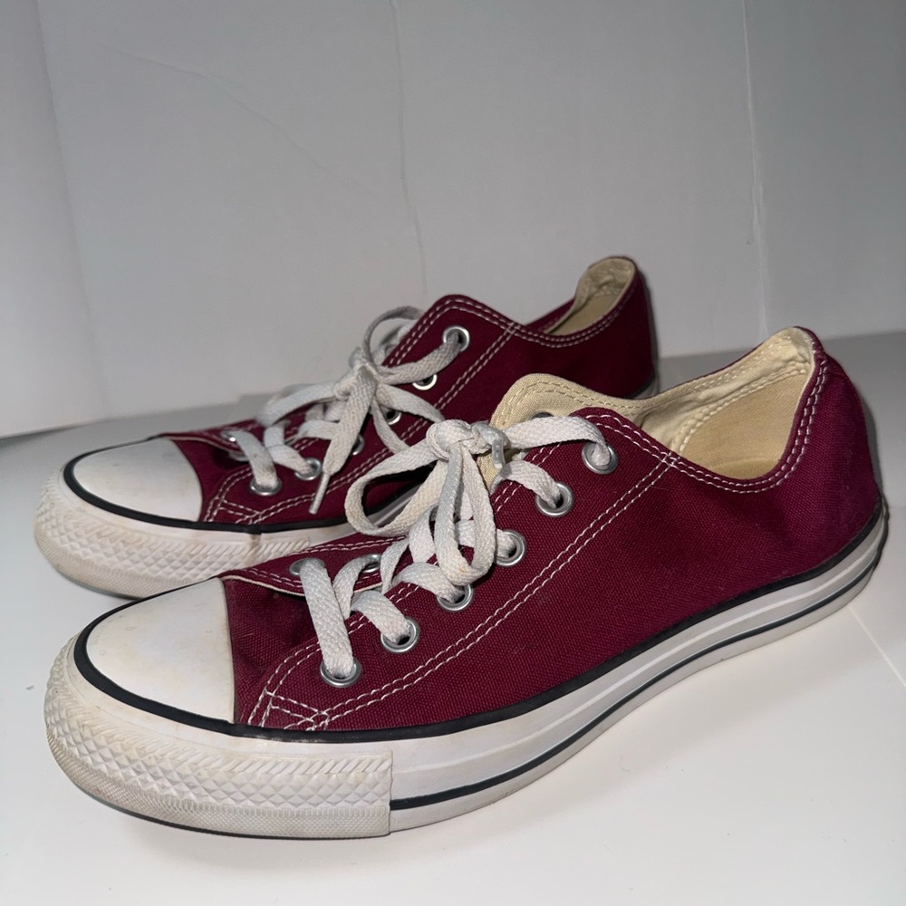Converse Maroon Low Top Sneakers